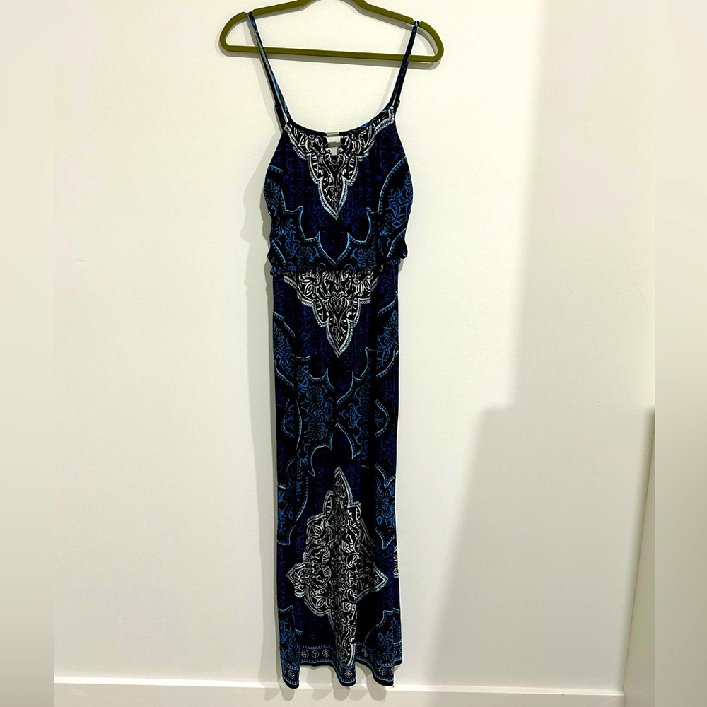 White House Black Market Blue Maxi Dress Size S
